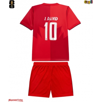Canada Jonathan David #10 Echipament de Fotbal Replică Mondial 2026 Copii Acasa (+ Șorturi)